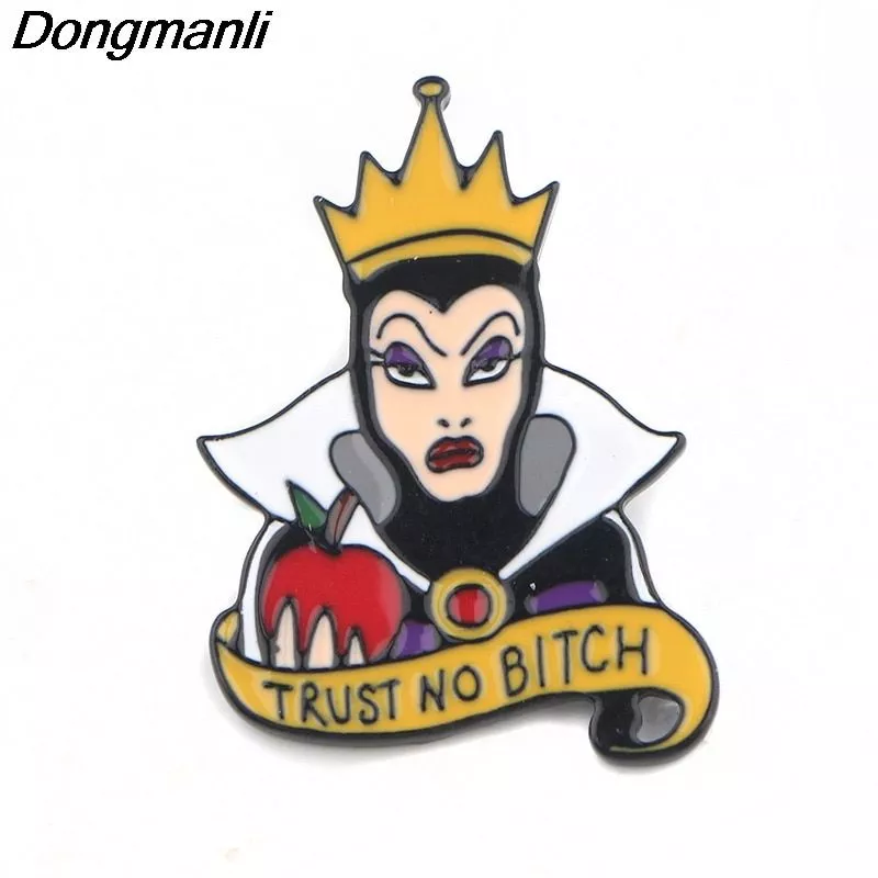 Broche Rainha Má P4049 Jewelry Evil Queen Metal Enamel Pins and Brooches Cool Lapel Pin Badge Friend Gifts