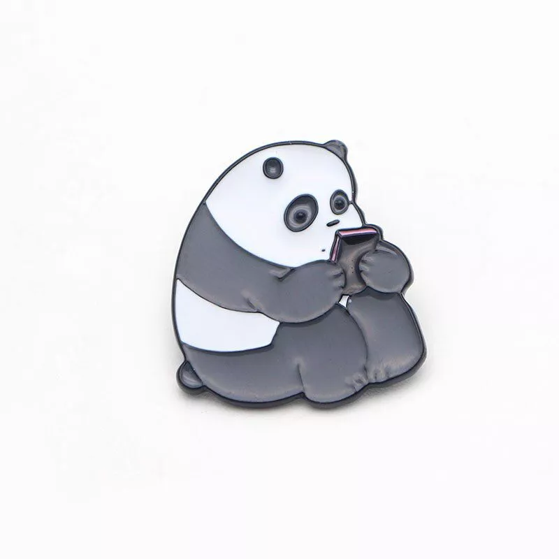 broche urso panda metal Touca Urso Marrom Grizz