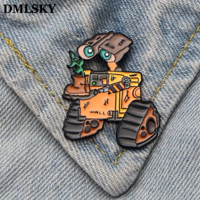 broche wall e dmlsky cartoon robot enamel pins and brooches lapel pin backpack bags Broche Wall-E DMLSKY Cartoon robot Enamel Pins and Brooches Lapel Pin Backpack Bags Badge Clothing Decoration Gifts M3370