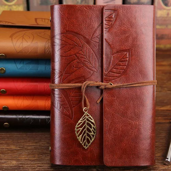 Caderno Livro Diário Folha Vinho