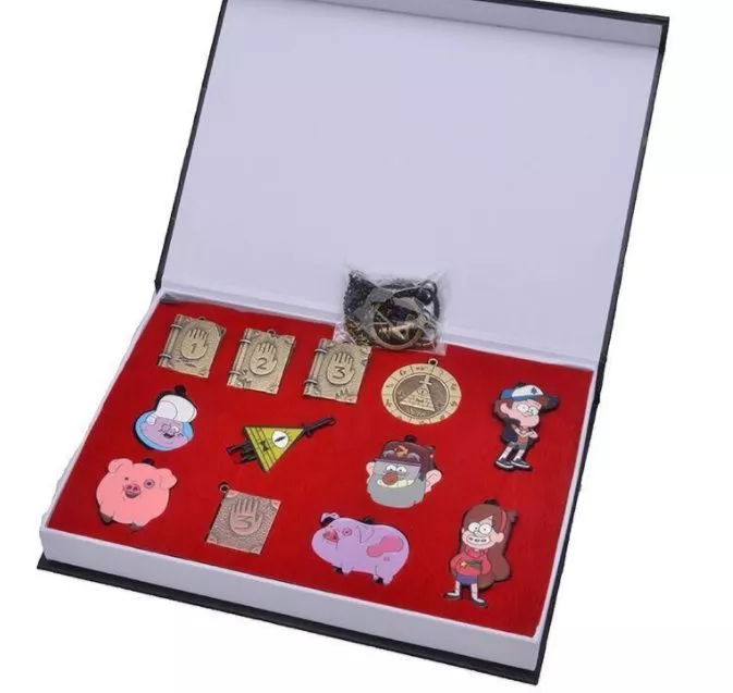 Caixa 12 Peças/set Colares Gravity Falls