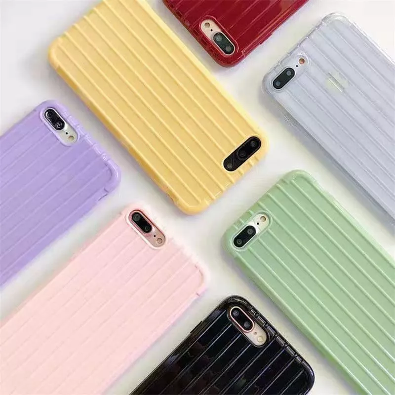 caixa do telefone da forma para o iphone 6s 7 8 plus xiao mi mi 8 lite 9 9t Capinha celular case Anti queda caso do telefone na para xiaomi poco f2 x2 m2 pro caso redmi 9 9a 9c 8 8a nota 7 8 9 à prova de choque transparente capa de silicone