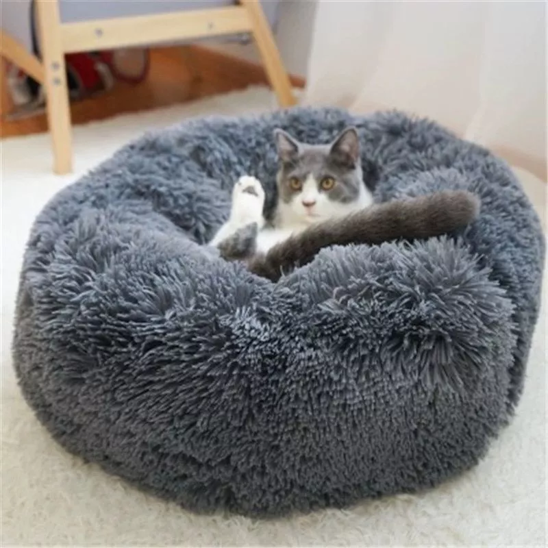 Cama de cão de estimação cama de cão de estimação inverno quente profundo dormir cama de almofada de cachorro tapete