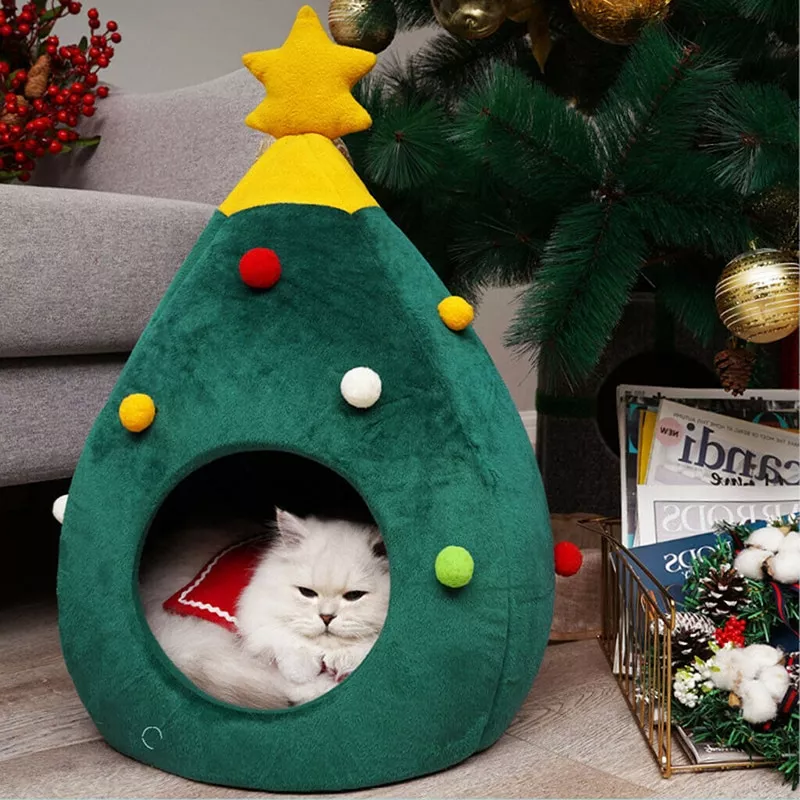 🔥 Cama Fofa Em Forma De árvore De Natal, Macia Para Casa De Cachorro De  Gato, Quente E Dobrável, Para O Inverno Presentes Do Ano - Geek  