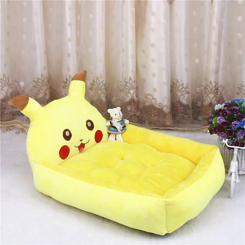 cama pet pikachu pokemon anime cachorro gato caminha Cão de estimação engraçado mastigar brinquedos não tóxico mordida resistente bola de brinquedo para cães de estimação filhote de cachorro cão comida deleite alimentador de limpeza dente bola chihuahua