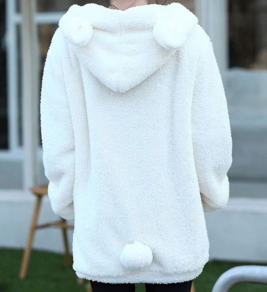 Camisa Manga Longa Urso Capuz