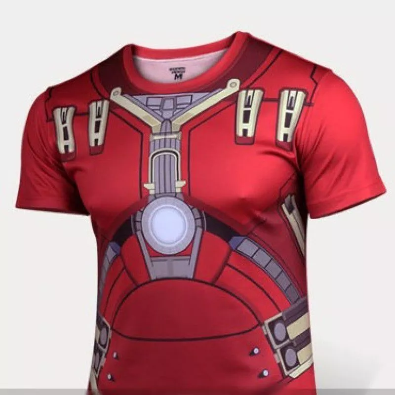 Camiseta 2015 Disney Marvel Avengers 2 Vingadores Era de Ultron Iron Man Homem de Ferro Hulkbuster