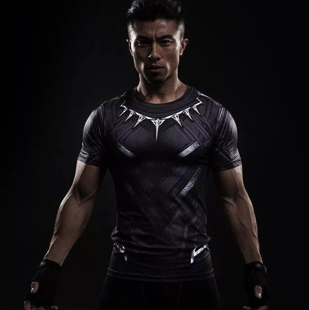 Camiseta 2019 Pantera Negra Marvel Neon Vingadores