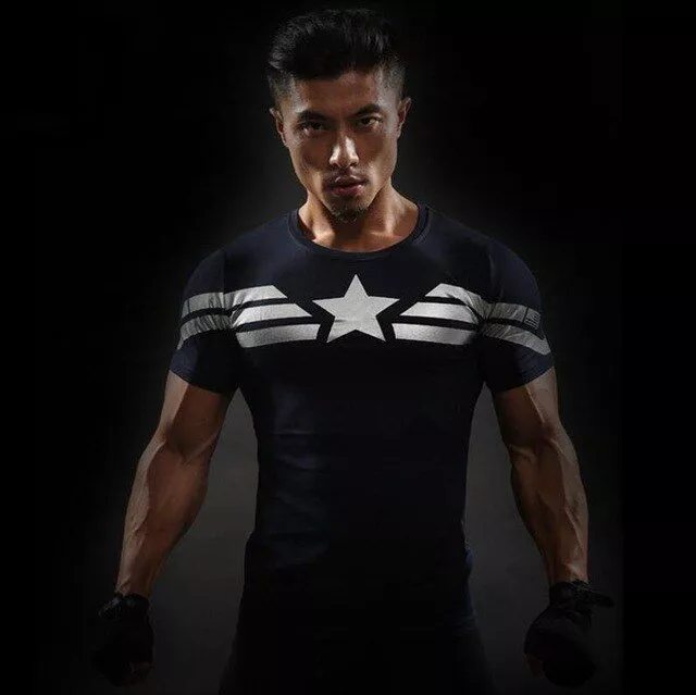 camiseta 2019 marvel primeiro vingadorr capitao america soldado invernal Camiseta 2019 Marvel Comics Vingadores Feminino Capitão America Dark