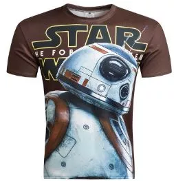 camiseta 3d star wars bb8 Camiseta Marvel Spider-Man Homem-Aranha Logo Vermelha e Preta Estampa 3D