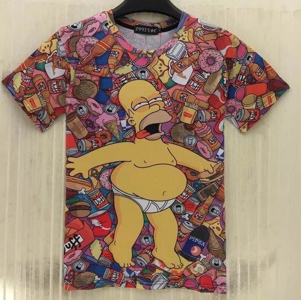 camiseta desenho animado fox os simpsons homer simpson Pijama Adulto Elmo Vila Sésamo