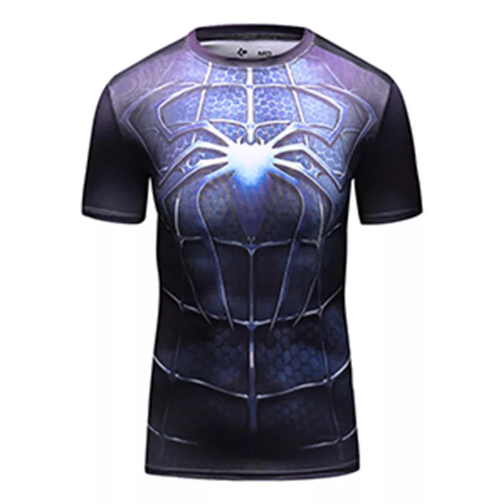 camiseta homem aranha spiderman uniforme venom Camiseta Manga Longa Capitão América Uniforme Marvel