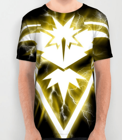 Camiseta Manga Curta Pokemon Go Team Instintic Preta