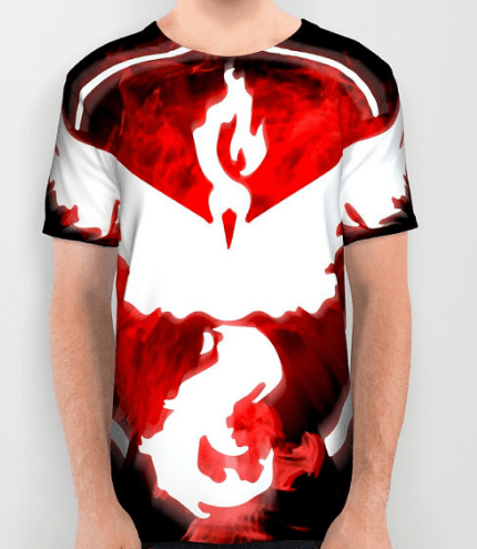 Camiseta Manga Curta Pokemon Go Team Valor Preta