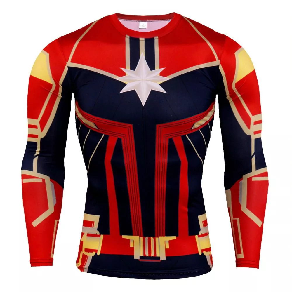 camiseta manga longa capita marvel endgame ultimato Camiseta Marvel Cosplay Homem de Ferro Tony Stark