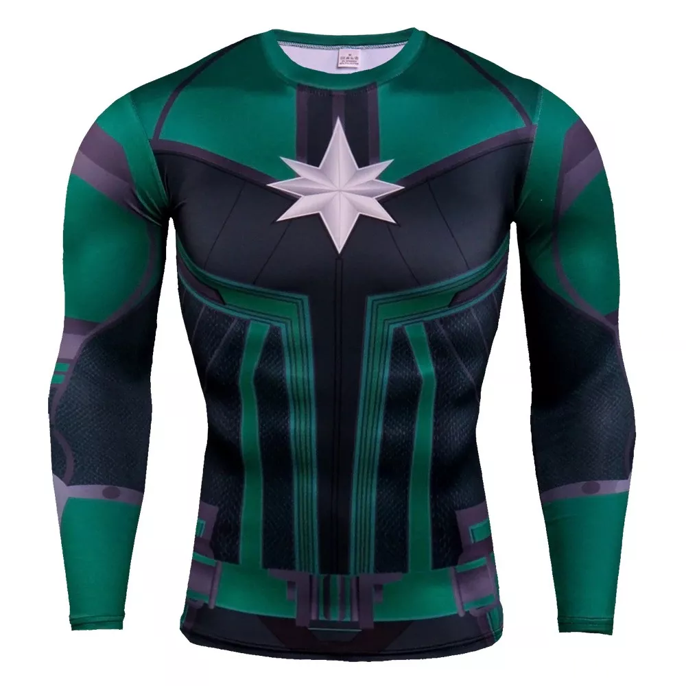 camiseta manga longa capita marvel kree endgame ultimato Camiseta Marvel Cosplay Homem de Ferro Tony Stark