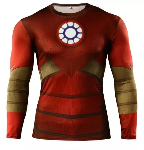 camiseta manga longa marvel homem de ferro iron man armadura Camiseta 2019 Homem De Ferro Marvel Mark 3 Vingadores