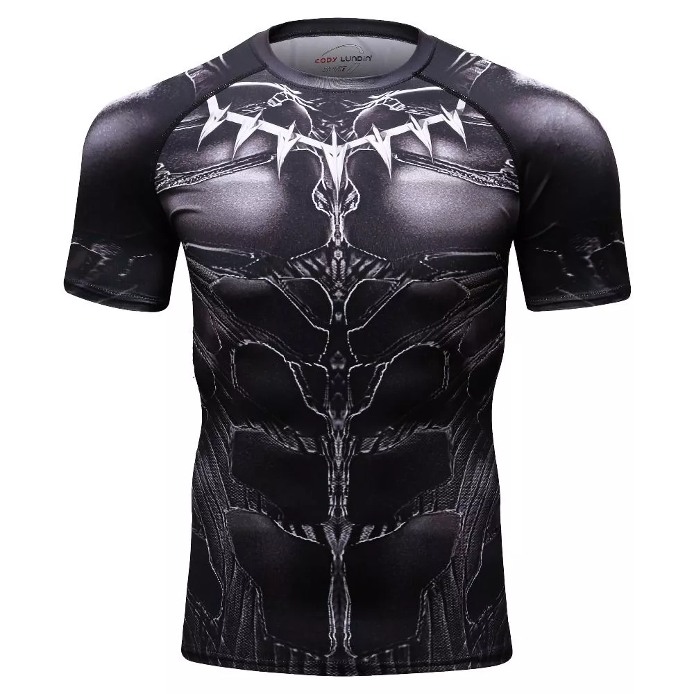 camiseta marvel avengers infinity war vingadores guerra infinita pantera negra Camiseta Marvel Cosplay Uniforme Pantera Negra