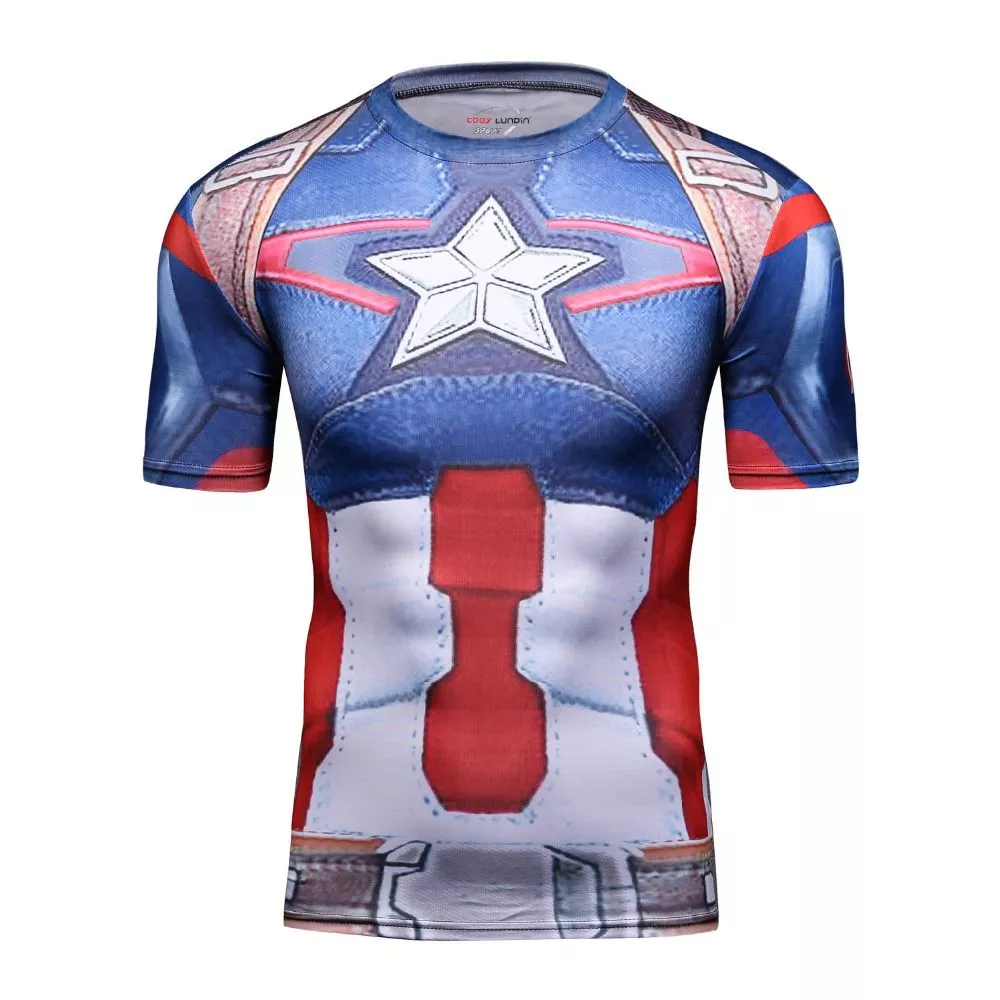 camiseta marvel captain america civil war capitao america guerra civil estampa 3d Colar Vingadores Marvel Capitão América Escudo Dourado