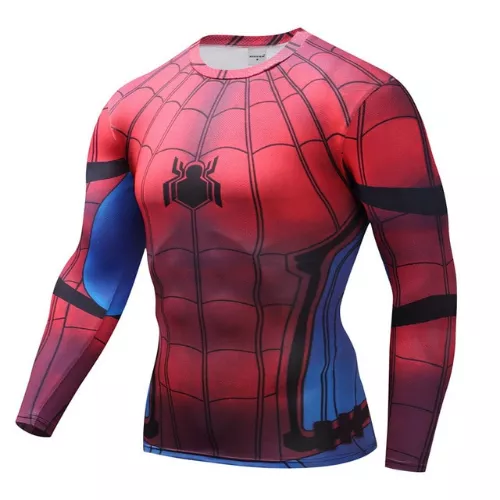 camiseta marvel comics homem aranha filme manga longa Camiseta Marvel Cosplay Homem de Ferro Tony Stark