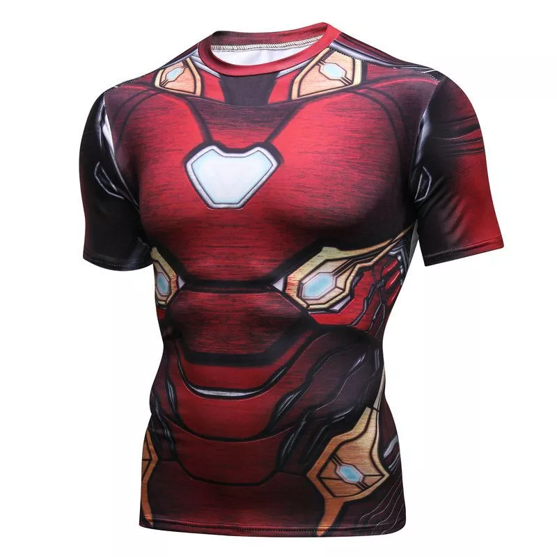 camiseta marvel cosplay uniforme iron man homem de ferro 1 Jaqueta Blusa Frio Capitã Marvel Uniforme Vingadores Avengers #3 Moletom