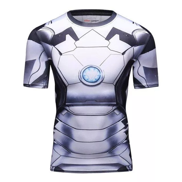 camiseta marvel cosplay uniforme iron man homem de ferro Camiseta 2019 Marvel Homem De Ferro Mark 7 Vingadores #182