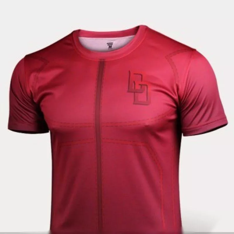 camiseta marvel daredevil demolidor Camiseta Manga Longa Capitão América Uniforme Marvel