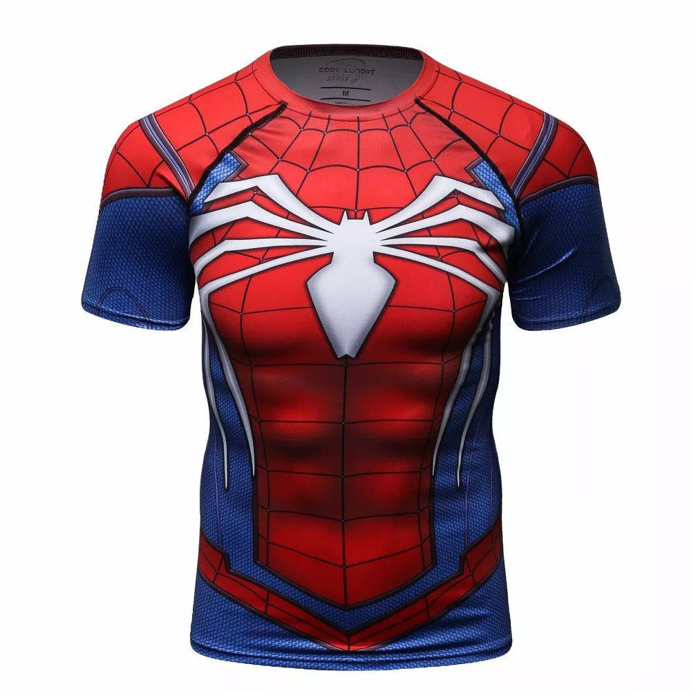 camiseta marvel spider man homem aranha game uniforme ps4 Camiseta Marvel Cosplay Homem de Ferro Tony Stark