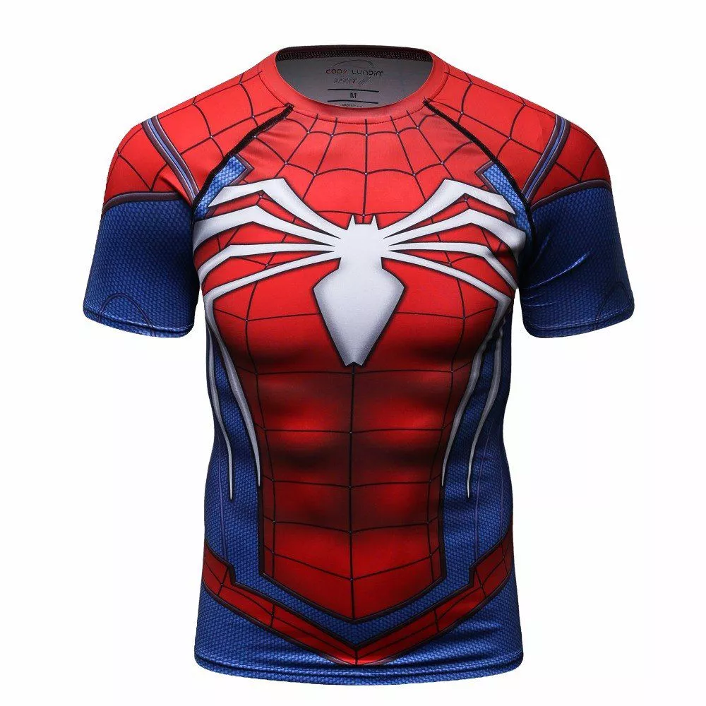 Camiseta Marvel Spider Man Homem-Aranha Game Uniforme PS4