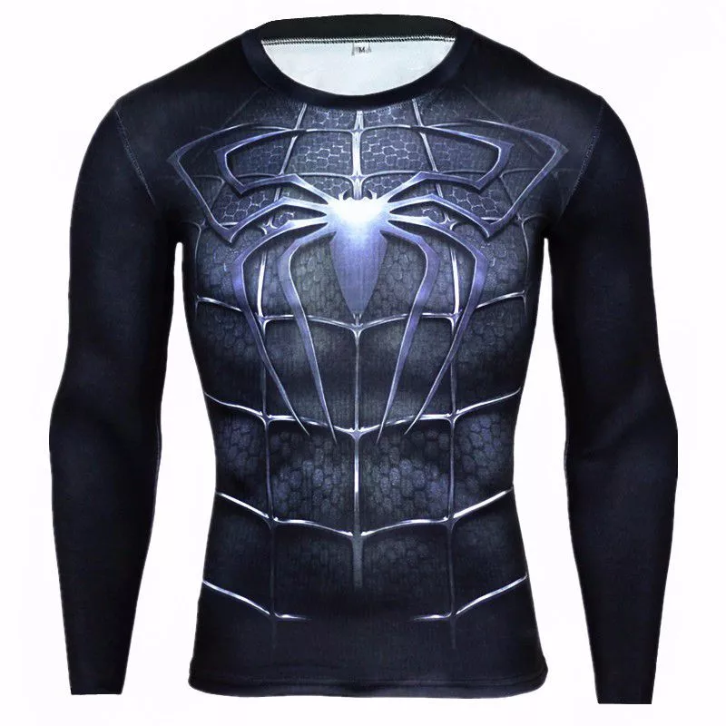 camiseta marvel spider man homem aranha preto estampa 3d Camiseta Marvel Cosplay Homem de Ferro Tony Stark