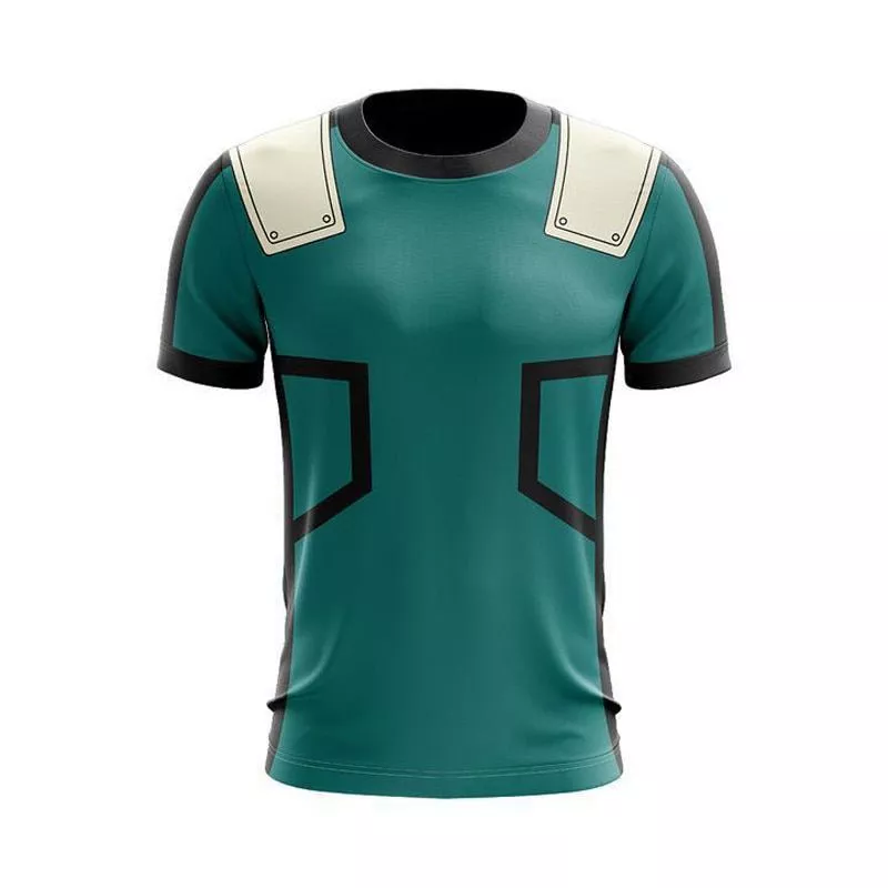 camiseta my hero academia boku no uniforme midoriya izuku verde anime Anunciada série de TV focada em lanternas-verde Hal e Jon Stewart.