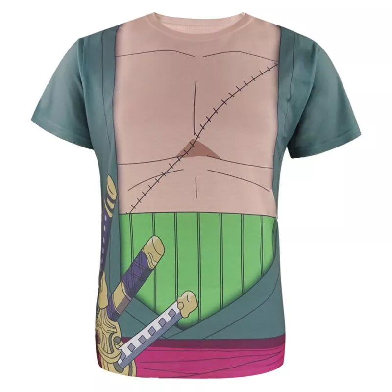 camiseta one piece roronoa zoro roupa anime Blusa Manga Longa Pulôver Pokémon Bulbasaur