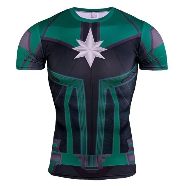 camiseta uniforme capita marvel kree endgame ultimato Camiseta Marvel Cosplay Homem de Ferro Tony Stark