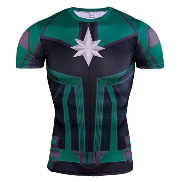 Camiseta Uniforme Capitã Marvel Kree EndGame Ultimato
