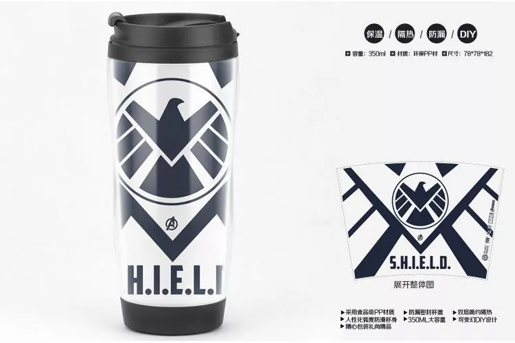 caneca abc agents of s.h.i.e.l.d. Nova caneca de café copo aquecedor para casa escritório leite chá água almofada de aquecimento 2 constante-temperaturas opcional auto-fora melhor ideia de presente