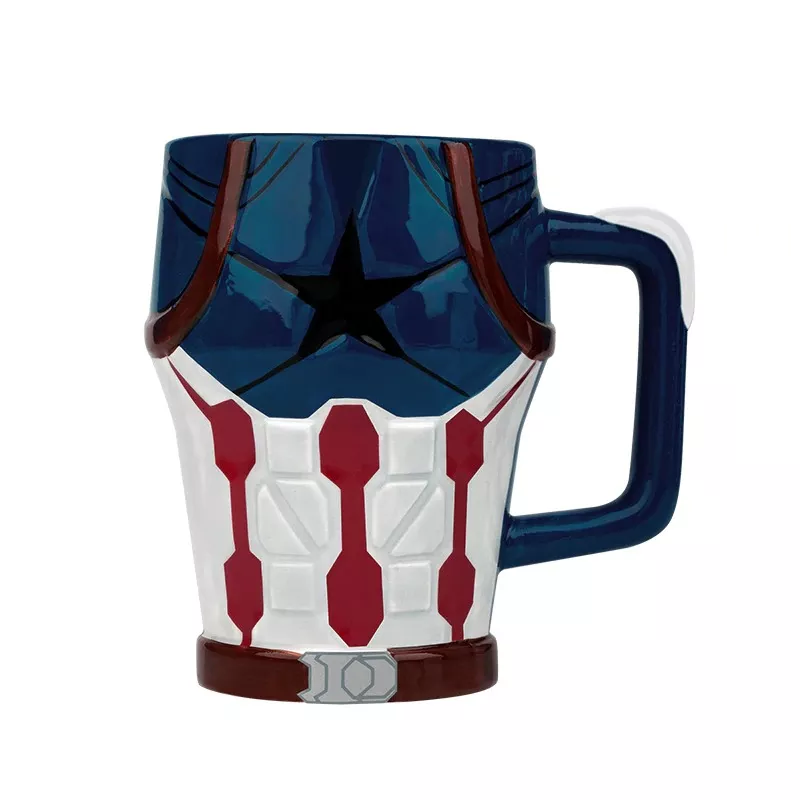 Caneca Capitão América Uniforme Endgame Ultimato Infinity War Guerra Infinita Vingadores Avengers