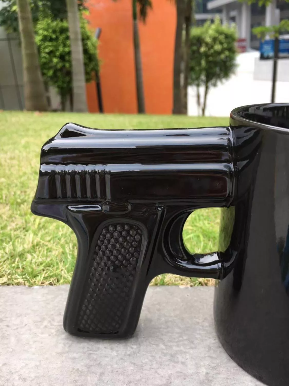 Caneca Criativo preto cerâmica arma caneca punho caneca de café
