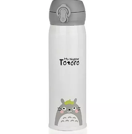 caneca garrafa termica anime my neighbor totoro Garrafa 500ml garrafa térmica dupla parede de aço inoxidável frascos vácuo copo café chá leite caneca viagem garrafa térmica presentes thermocup