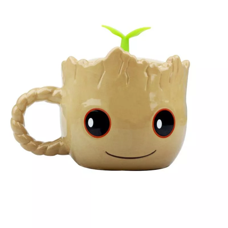 Caneca Groot Guardians Galaxy Guardiões da Galáxia Endgame Ultimato Infinity War Guerra Infinita Marvel Vingadores Avengers
