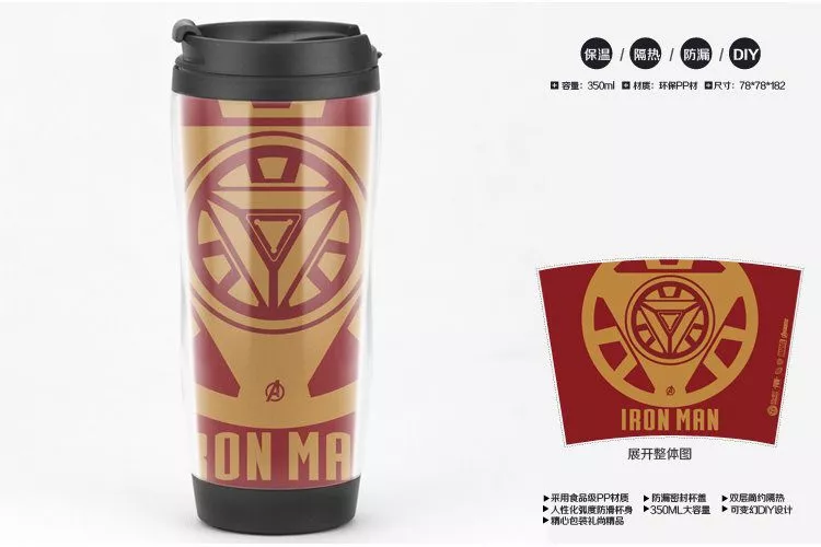 caneca marvel disney homem de ferro iron man Nova caneca de café copo aquecedor para casa escritório leite chá água almofada de aquecimento 2 constante-temperaturas opcional auto-fora melhor ideia de presente