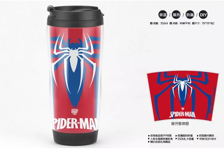 caneca marvel disney incrivel homem aranha amazing spider man Nova caneca de café copo aquecedor para casa escritório leite chá água almofada de aquecimento 2 constante-temperaturas opcional auto-fora melhor ideia de presente