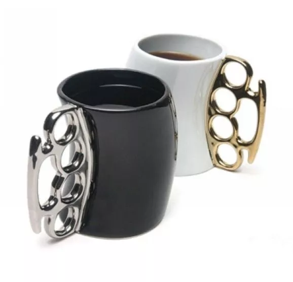 Caneca punho criativo copo 4 cores knuckles caneca de café cerâmica personalidade porcelana copo novidade presentes 1pc