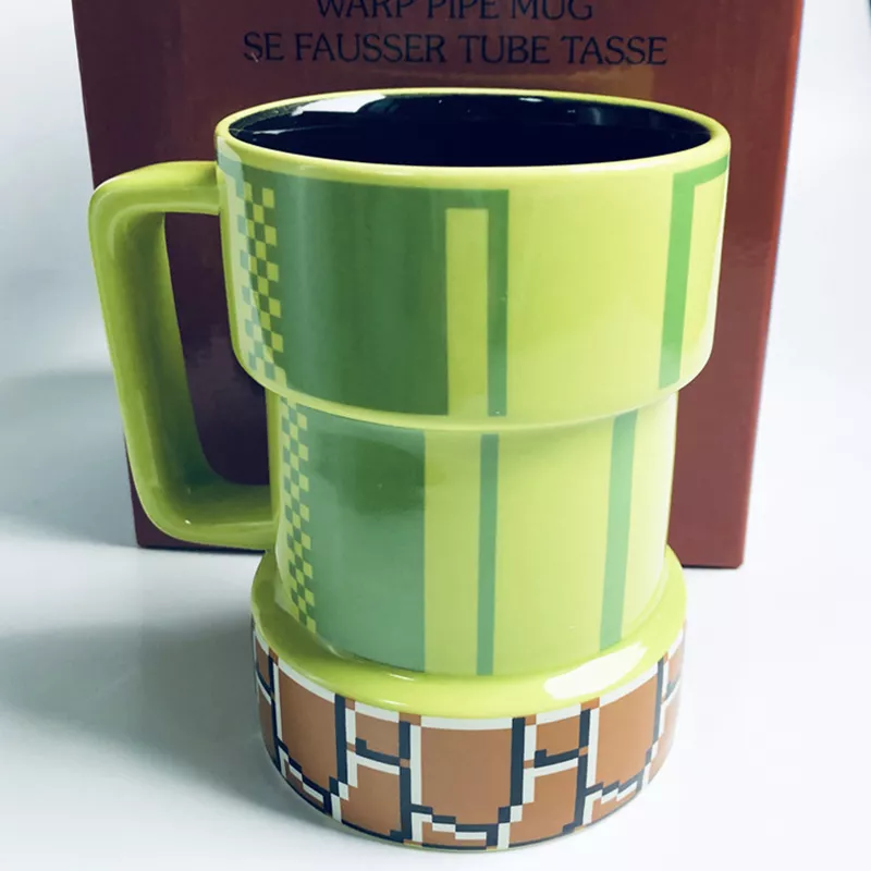 caneca super mario 420ml super mario aberturas forma caneca de cafe dos Garrafa de água sem bpa, garrafa de água, plástico quadrada, transparente, resistente ao calor, estilo coreano, garrafa esportiva, bebida