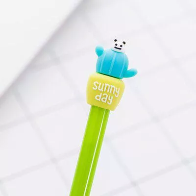 caneta cactus cacto 4 Ellen brook 1 pçs coreano papelaria bonito kawaii cactus em vaso planta gel caneta material escolar de escritório romance presente criativo