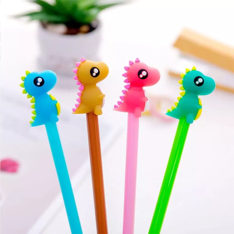 caneta dinossauro cute varias cores 2 Ellen brook 1 pçs coreano papelaria bonito kawaii cactus em vaso planta gel caneta material escolar de escritório romance presente criativo