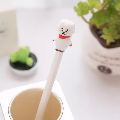 caneta ovelha branca cute bts bt21 Ellen brook 1 pçs coreano papelaria bonito kawaii cactus em vaso planta gel caneta material escolar de escritório romance presente criativo