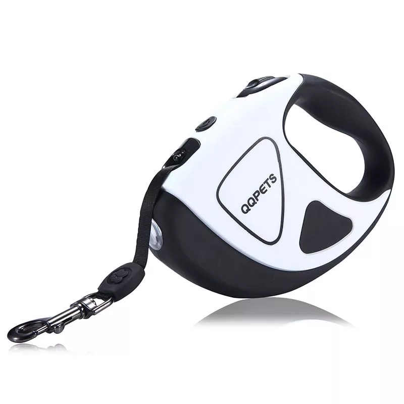 Cão de estimação trela de fibra retrátil automático led brilhando automático alongamento mão segurando corda suprimentos para animais estimação