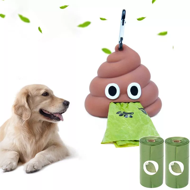 cao saco de coco dispensador forma engracada titular caixa de armazenamento saco de Cão saco de cocô dispensador forma engraçada titular caixa de armazenamento saco de resíduos deispenser se encaixa para pet trela cocô sacos conjunto