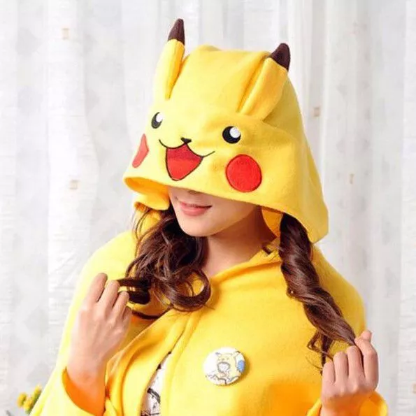 capa anime pokemon pikachu Pijama Adulto Morcego