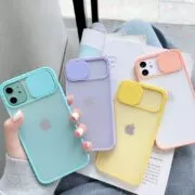 Capinha celular iphone case Proteção da lente da câmera caso do telefone para o iphone 11 12 pro max 8 7 6s mais xr xsmax x xs se 2020 12 cor doces capa traseira macia